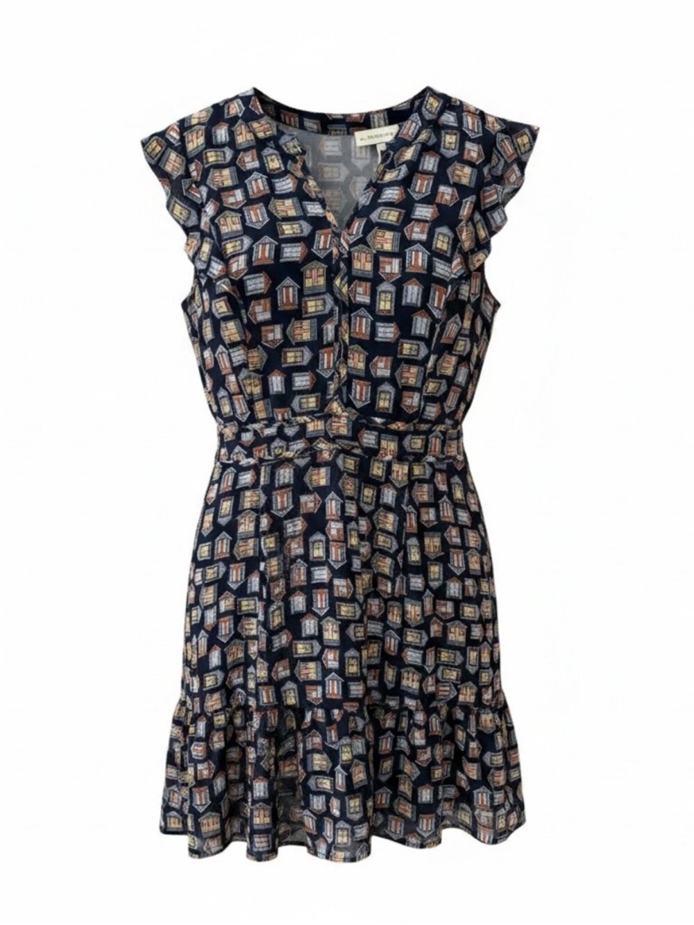 Maison Jules Macy*s Navy Blue Beach House Whimsy Mini Dress, Size Small (2)